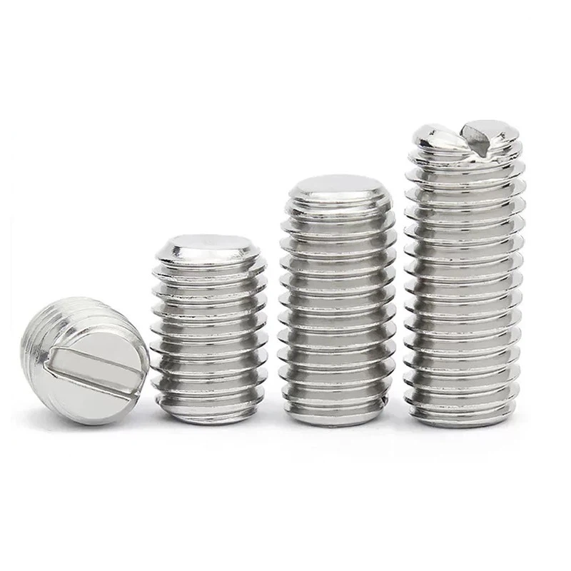 info-1-1 Slotted Hex Socket Set Screw With Flat Point